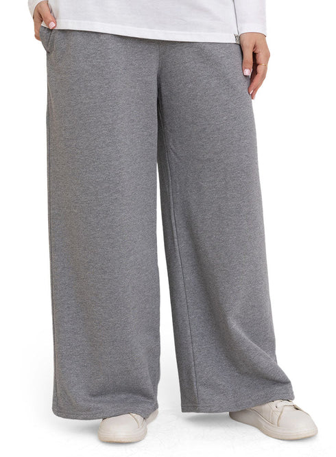Forest Grey Melton Wide Leg (W) - Khotwh